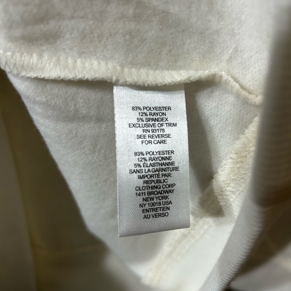 Workshop Republic Clothing  off white Cream Teddy Bear Sweatshirt - Picture 5 of 6